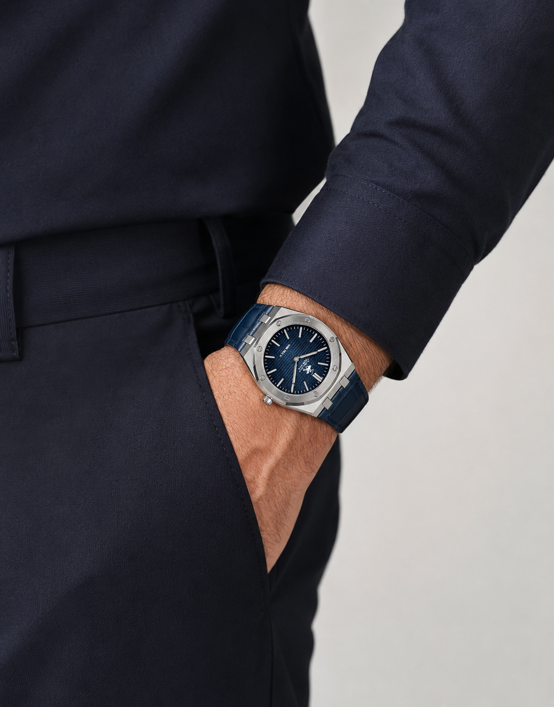 Beverly Hills Polo Club – Slim Tech 5 Blue Leather